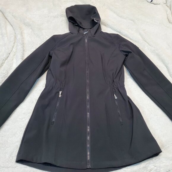 Lauren Ralph Lauren Black Lightweight Classic Solid Basic Hooded Jacket Women XS - Picture 1 of 10